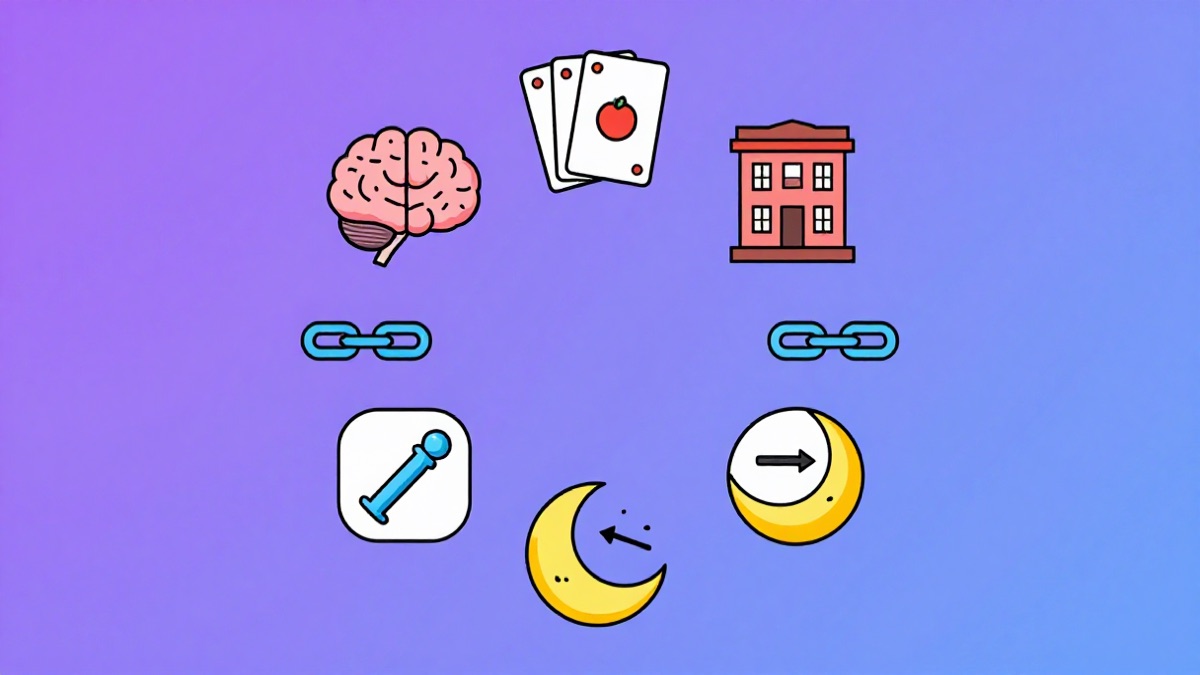 Seven science-backed memory techniques icons for memorization