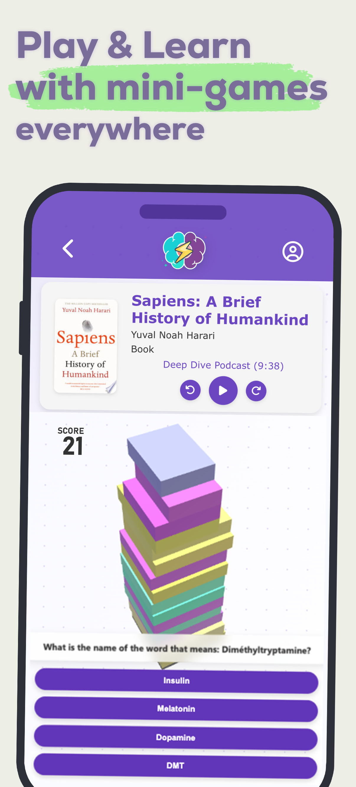 Play & Learn with mini-games everywhere